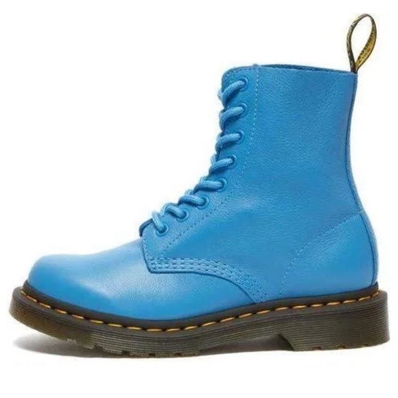 Dr. Martens 1460 Pascal Virginia Leather Boots Blue Womens Size 6 - Picture 8 of 8